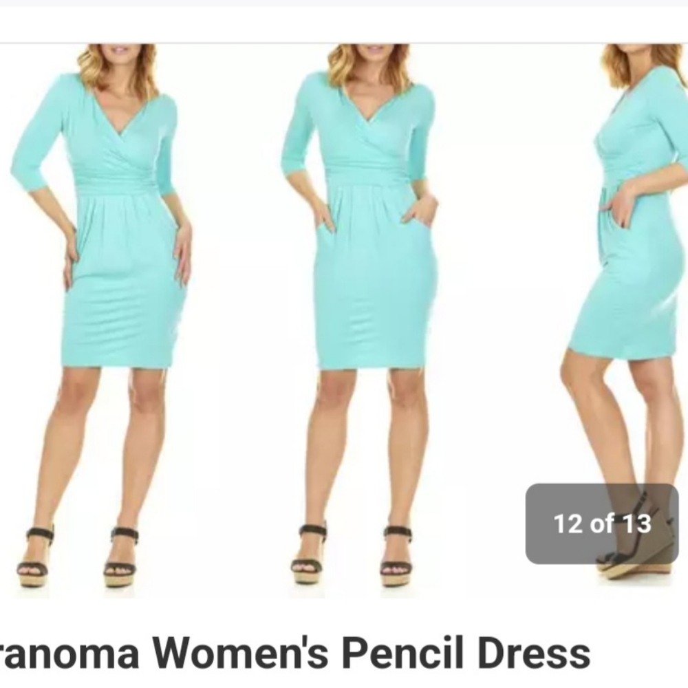 Seranoma soft jersey faux wrap dress